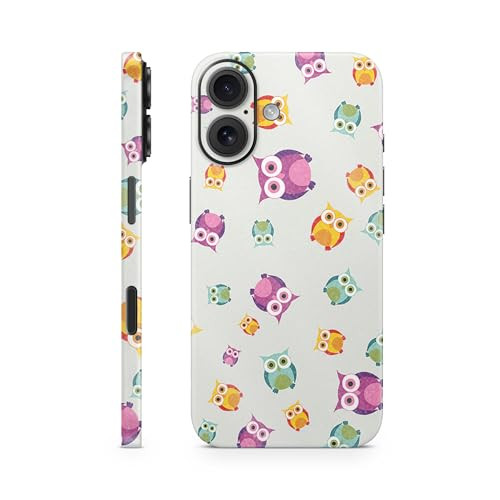 Glossy Glitter Phone Skin Compatible with Apple iPhone 16 - Owls - Premium 3M Vinyl Protective Wrap Decal Cover - Easy to Apply | Crafted in The USA