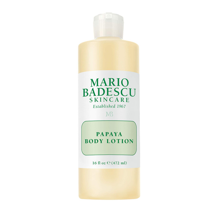 Mario Badescu Papaya Body Lotion for Women and Men, Rejuvenating and Skin Softening Body Moisturizer with Glycerin - Ideal for All Skin Types, 16 Fl