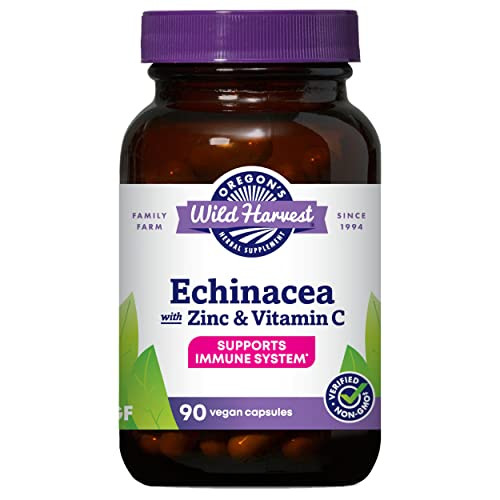 Oregon's Wild Harvest Echinacea with Zinc and Vitamin C Capsules, 90 Count