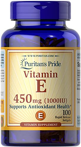 Puritan's Pride Vitamin E 450 Mg, Supports Immune Function, 100 Count