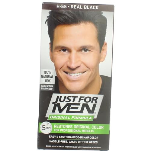 Just For Men Shampoo-In Hair Color - Real Black - 2 pk