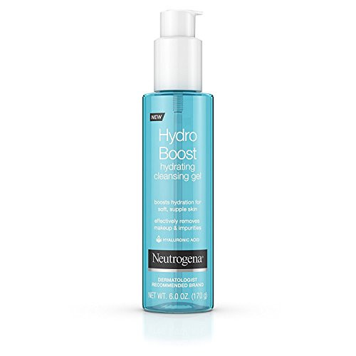Neutrogena Hydro Boost Lightweight Hydrating Facial Cleansing Gel, Gentle Face Wash & Makeup Remover with Hyaluronic Acid, Hypoallergenic & Non Comed