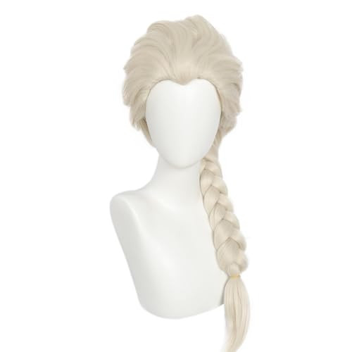 LABEAUTÉ Straight Black Cosplay Wig with Ponytail for Woman, Long Black Clip-in Wigs With Bangs Daily Wig Hair Heat Resistant Synthetic Fiber Hair Co