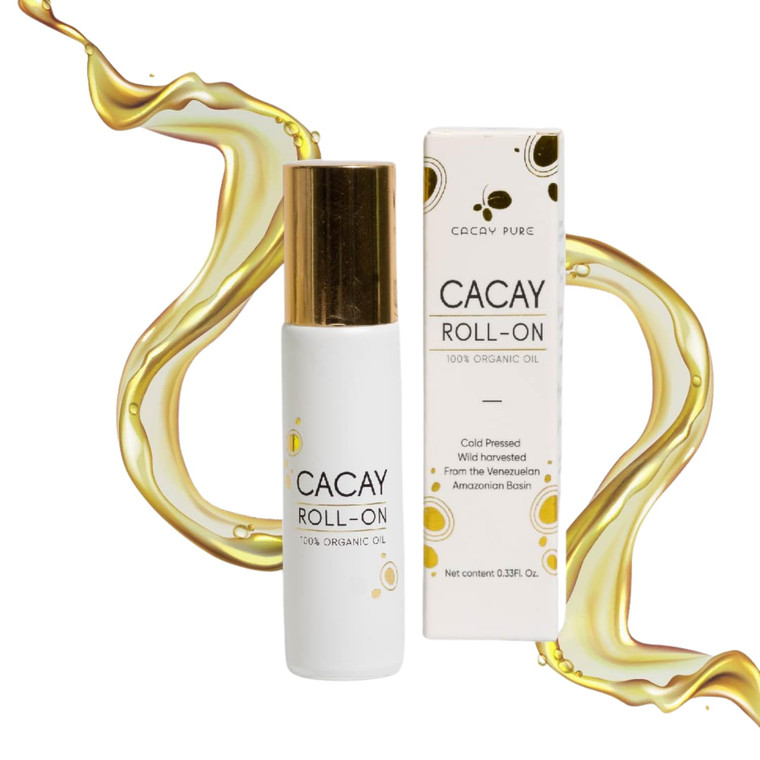 Cacay Oil Roll-On  Natural Anti-Aging Face & Body Oil for Scars with Retinol & Vitamin E, Organic Skincare, Antioxidant-Rich Treatment for Acne Scar
