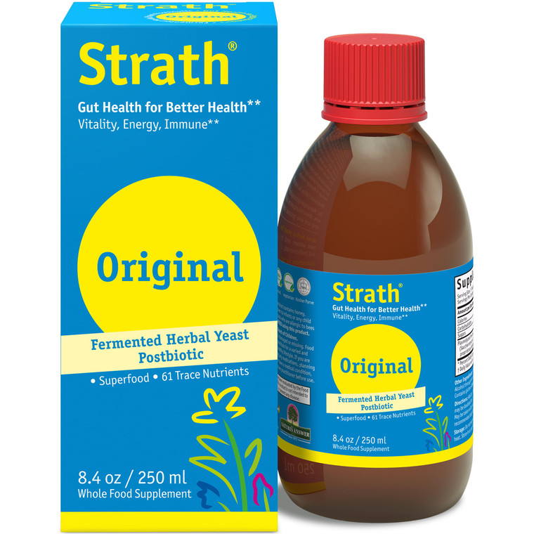 Strath Fermented Herbal Yeast Postbiotic - (8.4 Fl oz) Daily Nutritional Food Supplement Liquid | Supports Metabolism | Vegetarian | Lactose-Free | N