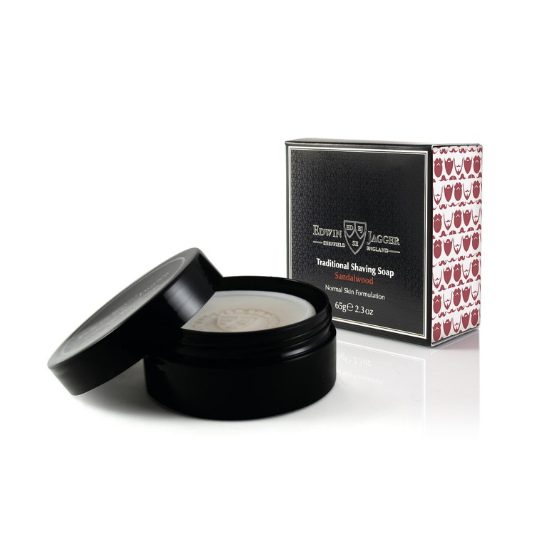 Edwin Jagger SSSWT Sandalwood 99.9% Natural Traditional Shaving Soap 65g Travel Tub