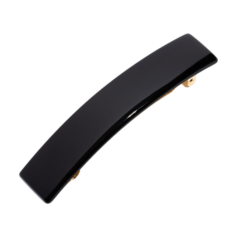Black Hair Barrette for Thin Hair, Classic Rectangle French Barrette for Women, Lightweight and Comfortable, Strong Hold | France Luxe