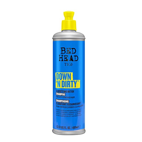 TIGI Bed Head Down N' Dirty Clarifying Detox Shampoo, Citrus Scent, Cleansing and Moisturizing, All Hair Types, 13.53 fl oz