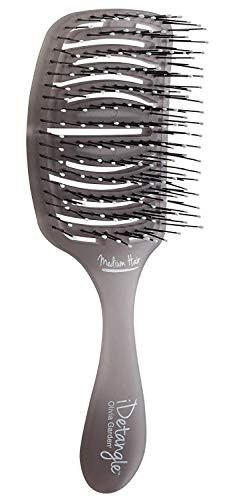 Olivia Garden iDetangle Brush for Wet and Dry Hair - Detangler Brush for Women and Men - Adjusts Tension by Hair Type - For Curly, Wavy or Straight -