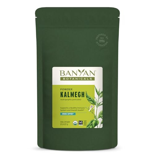 Banyan Botanicals Kalmegh Powder  Organic Andrographis Paniculata Powder  Ayurvedic Liver Support & Immune Support Supplement*  ½ lb.  Non-GMO Su