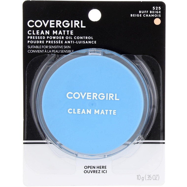 COVERGIRL Clean Pressed Powder Compact, Creamy Beige 150, 0.39 oz(11g)