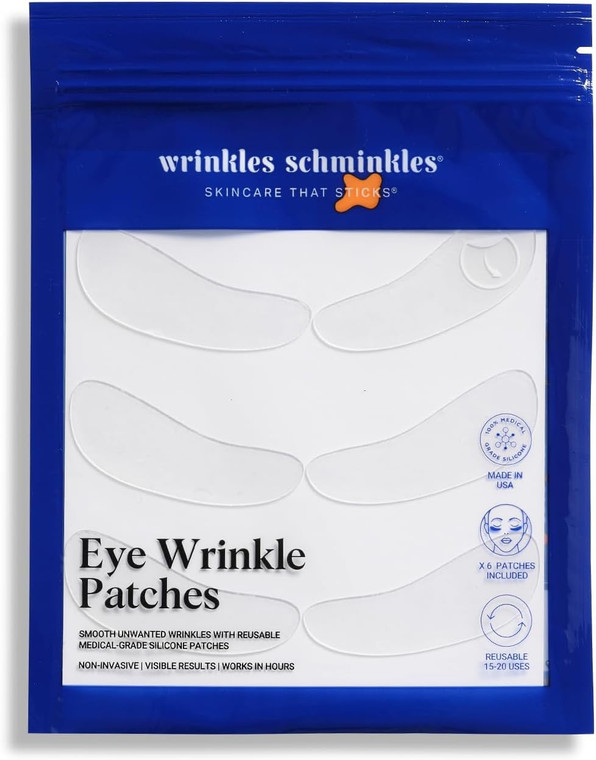 Wrinkles Schminkles Under Eye Patches - Rejuvenate Wrinkles with Medical Grade Silicone Reusable Anti-Wrinkle Patches for Under Eye Treatment, Banish