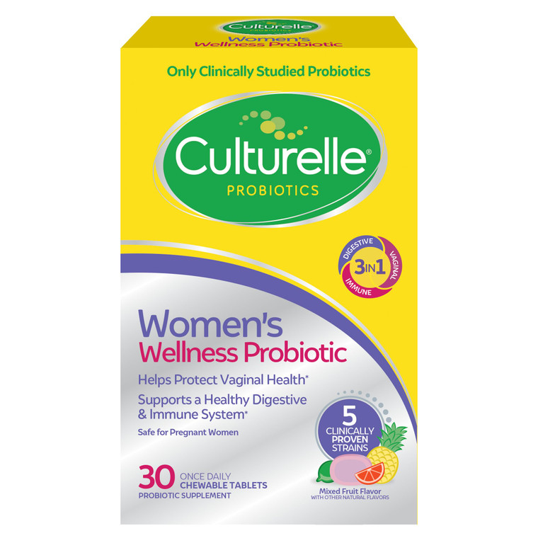 Culturelle Womens Wellness, Daily Chewable Probiotics for Women - Supports Digestive, Vaginal and Immune Health, Occasional Diarrhea, Gas & Bloating