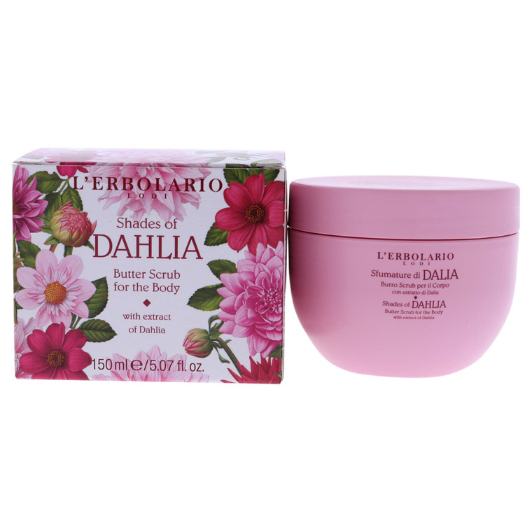 L'Erbolario Shades Of Dahlia Butter Body Scrub - Gently Exfoliates The Skin - For Smoother, Softer And Well-Nourished Skin - Moisturizing And Softeni