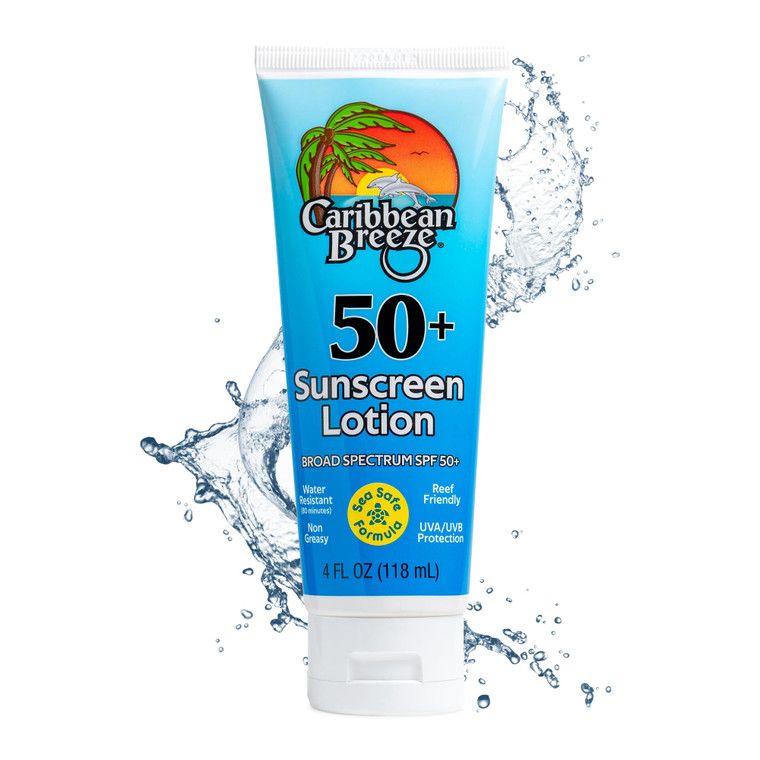 Reef Friendly Sunscreen SPF 50 Lotion, Mango Lime Scent Body Sunscreen Lotion, Rich in Anti Oxidants, Water Resistant Up to 80 Minutes, Broad Spectru