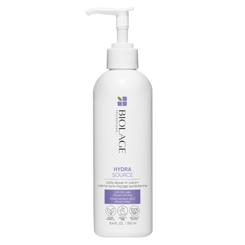 Biolage Hydra Source Daily Leave-In Cream - For Fine To Medium Hair, Smooths Dry, Frizzy Hair & Prevents Breakage, Paraben-Free, 8.5 Fl Oz