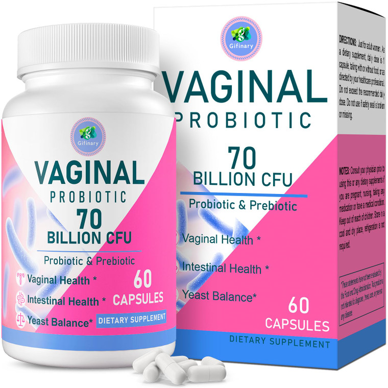 Vaginal Probiotics, PH Balance for Women, 70 Billion CFUs Womens Probiotic for Vaginal health, Urinary, Odor Control, Flor, Ph Balance & Hormone, wit