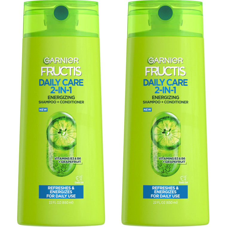 Garnier Fructis Fortifying 2-in-1 Shampoo and Conditioner for Stronger-Looking Hair with Touchable Softness, Daily Hair Care for Men and Women, Vegan