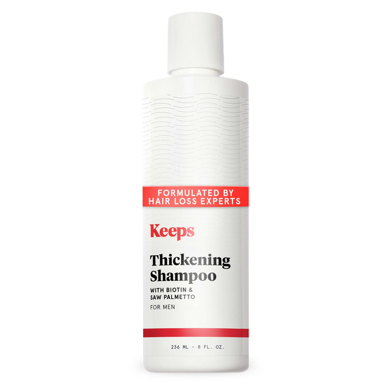 Keeps Mens Hair Loss Shampoo with Biotin - Anti-Thinning & Hair Growth Shampoo for Men - DHT Blocker with Saw Palmetto & Caffeine for Fuller, Thicke