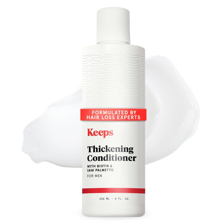 Keeps Hair Regrowth Treatment Mens Conditioner for Fuller, Thicker Looking Hair, 8 oz - Thinning and Hair Growth Conditioner for Men - DHT Blocker -