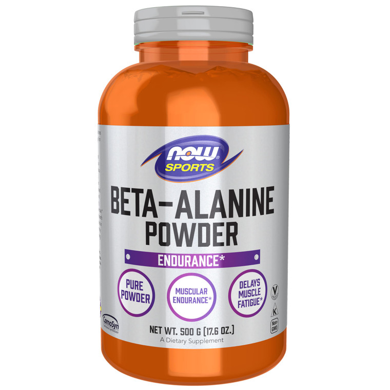 NOW Foods Sports Nutrition, Beta-Alanine Pure Powder 2,000 mg, Muscular Endurance*, 500 Grams