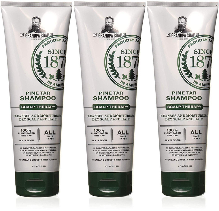 Grandpa's Pine Tar Shampoo, 8 Ounce - 3 pack