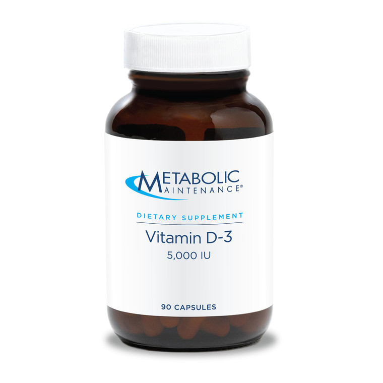 Metabolic Maintenance Vitamin D3 5000 IU - Delivers 125 mcg Vitamin D3 - Supports Bone Strength, Immune Balance & Mood Wellness - 90 Servings - 90 Ca