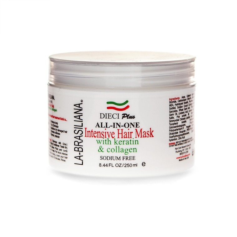 La-Brasiliana Dieci Plus All-in-One Intensive Hair Mask, 8.44 fl.oz.