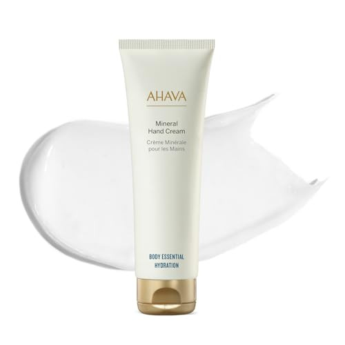 AHAVA Dead Sea Water Mineral Hand Cream - Hand Moisturizer For Dry Cracked Hands, Light & Fast Absorbing, Enriched with Exclusive blend Osmoter, Smoo