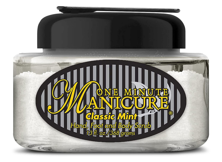 One Minute Manicure  Moisturizing Salt Scrub  13 oz  Professionally Formulated To Exfoliate, Recondition & Moisturize Skin  Enhanced With Botanic