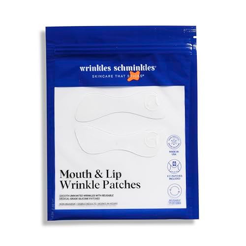 Wrinkles Schminkles Mouth & Lip Wrinkle Patch - Reusable Silicone Smoothing Pads for Noticeable Wrinkle Reduction - Lip Wrinkle Prevention for Youthf