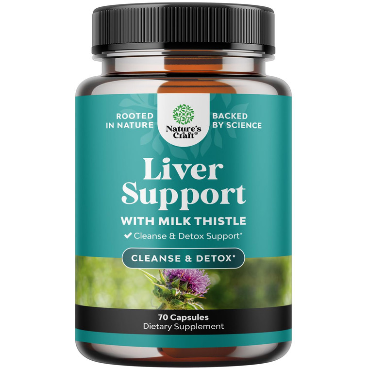 Liver Cleanse Detox & Repair - Milk Thistle Supplement for Digestion & Immune Health - Ginger Root, Choline & Dandelion Root - Herbal Liver Support w