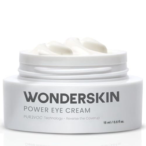 Wonderskin Purevoc Eye Cream for Dark Circles and Puffiness 0.5 Oz - Under Eye Cream for Women and Men with Mango & Shea Butter, Squalane - Fragrance