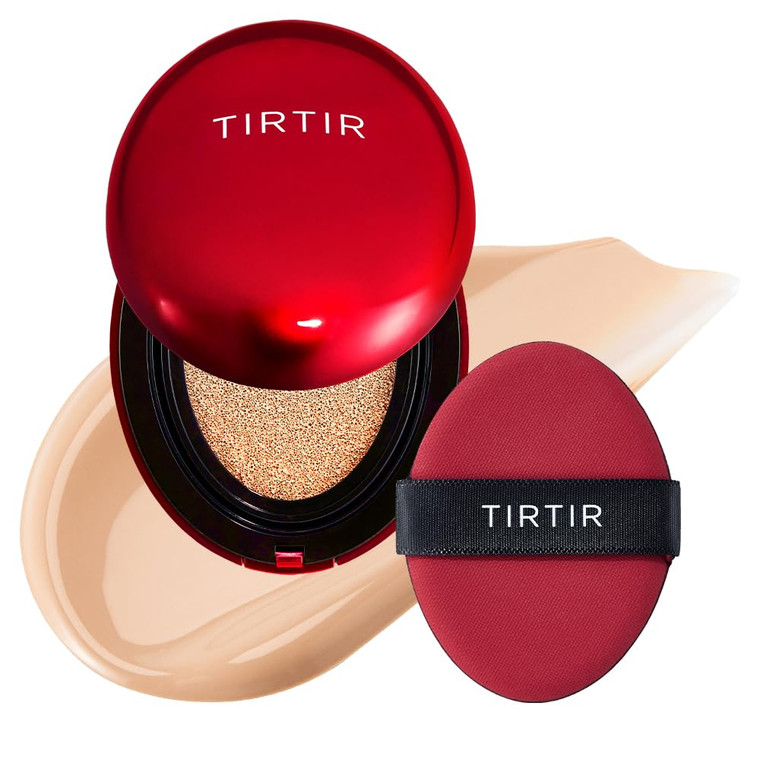 TIRTIR Mask Fit Red Cushion Foundation | Full coverage, Weightless, Skin fit, Satin Glow Finish, Korean Makeup BB Foundation, beauty, Tattoo cover up