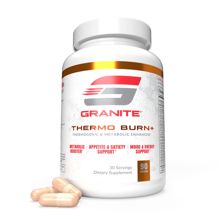 Thermo Burn by Granite, New Advanced Formula for Thermogenic, Metabolic, Mood & Appetite Support with Alpha GPC, Theobromine, & 5-HTP (90 Capsules)