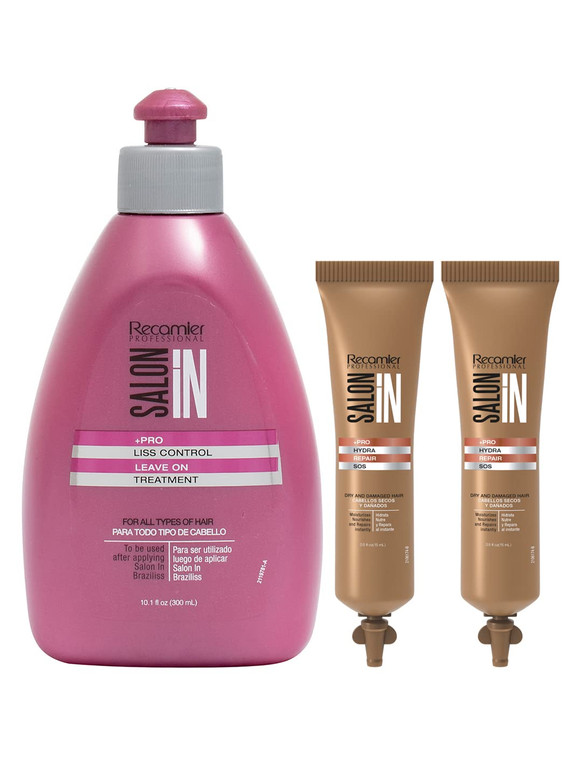 RECAMIER 34158 Professional Salon In Leave In Detangler Hair Smoothing Treatment | Combing Cream | Split End Mender | Tratamientos para el Cabello Se