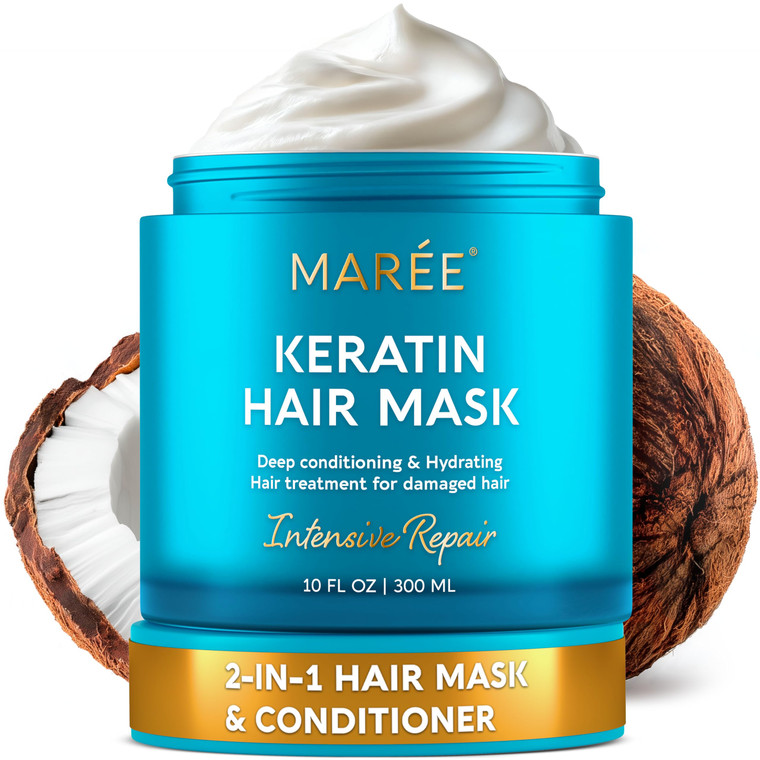 MAREE Deep Conditioning Hair Mask for Damaged Hair Treatment  Keratin Hair Care for Hydrating Growth Repair Moisturizing  Dry Curly Color Refreshin