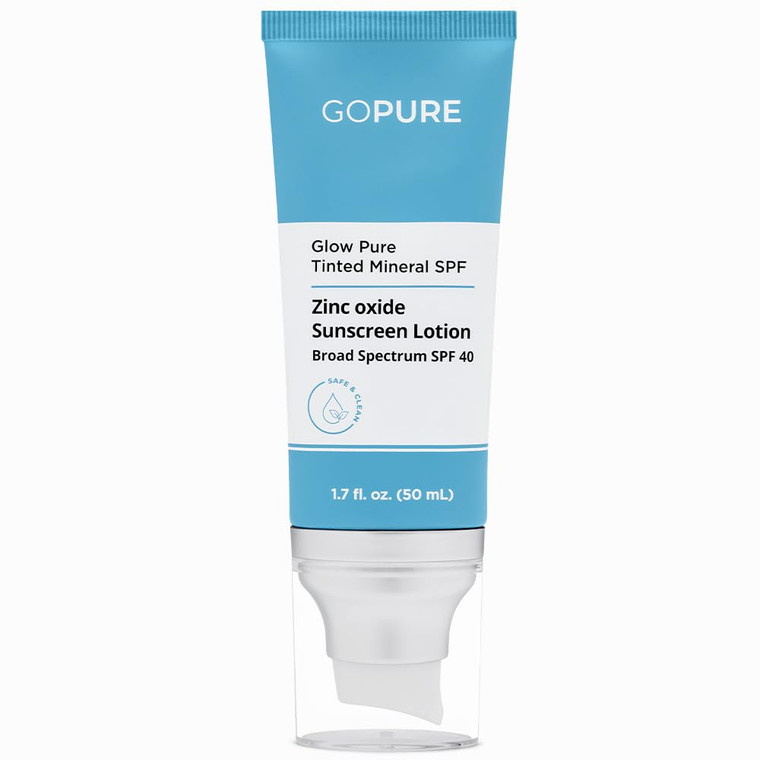 goPure Glow Pure Tinted Mineral SPF 40 PA +++ | Dermatologist-tested Face Sunscreen | Tinted Moisturizer with SPF | Protected Glowing Skin | No artif