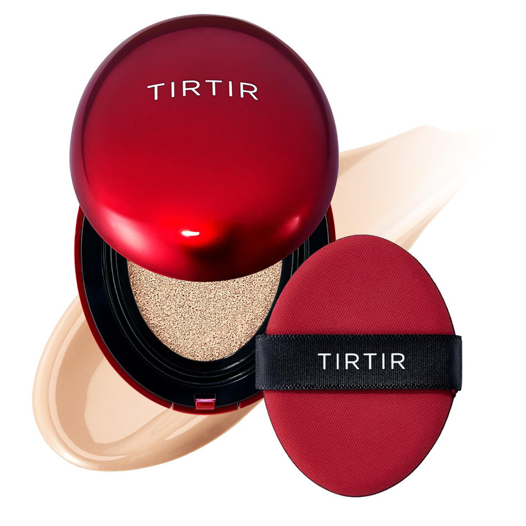TIRTIR Mask Fit Red Cushion Foundation | Full coverage, Weightless, Skin fit, Satin Glow Finish, Korean Makeup BB Foundation, beauty, Tattoo cover up