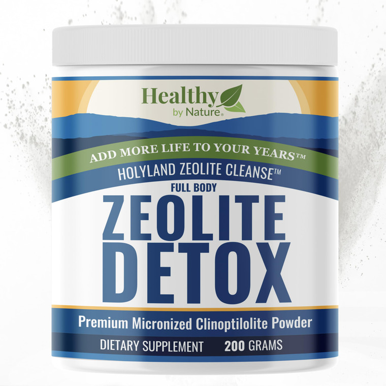 HolyLand Zeolite Cleanse - Zeolite Detox Powder (7.05oz 200 Gram) - Clinoptilolite Natural Activated - Micronized 0-25 - Full Body Detox for Women, M
