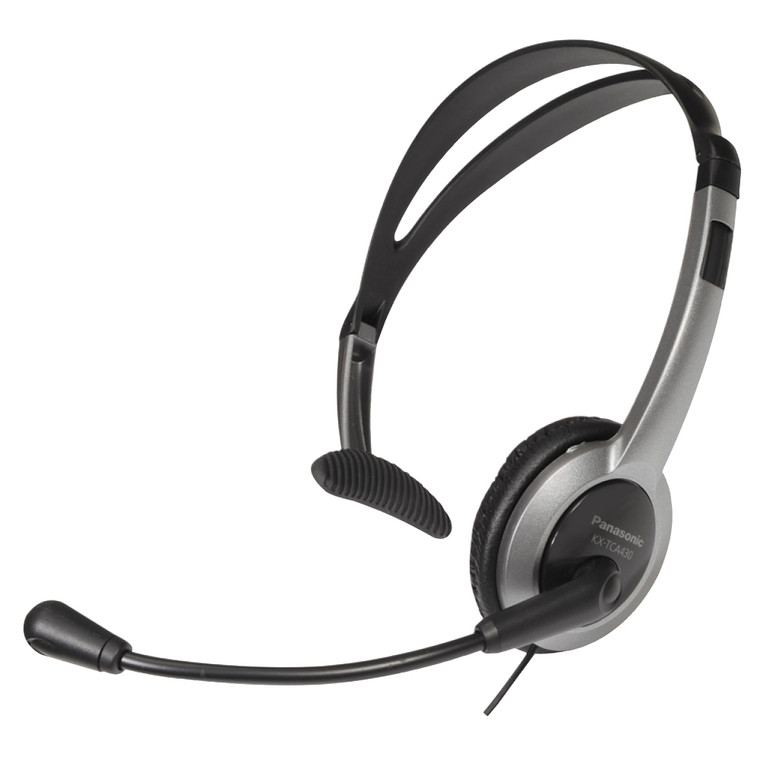 Panasonic Comfort Fit Headset for TCA Series Cordless Landline Phones, Foldable Headset with Flexible Noise-Cancelling Microphone and Volume Control,