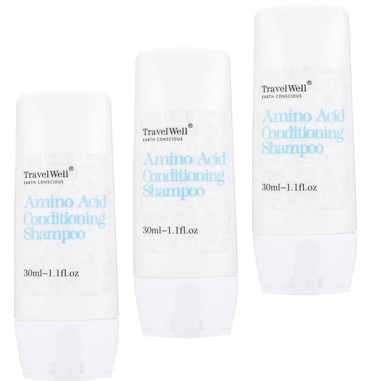 Hotel Shampoo and Conditioner Supplies for Guests 2 in 1, 1.0 Fl Oz/30ml, Individually Wrapped 50 Bottles per Box | Travel Size Toiletries | Hotel To