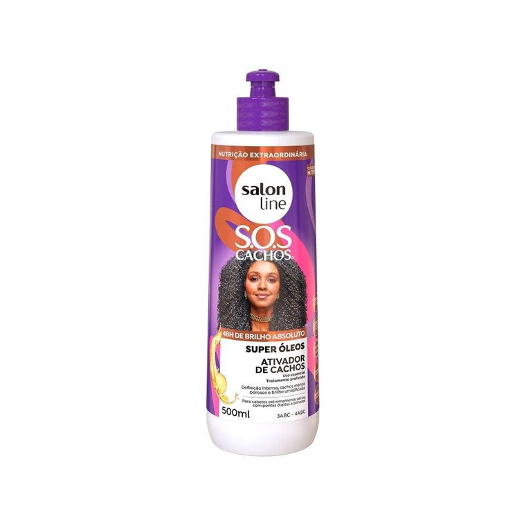 Salon Line SOS Cachos Ativador de Cachos Curl Activator 500 Ml | Super Oleos, SOS Curls, Super Oils, 16.90 Fl Oz
