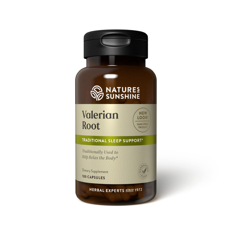 Nature's Sunshine Valerian Root, 100 Capsules | Herbal Supplement Promotes Relaxation, Supports Sleep, and Delivers Natural Nervous System Support