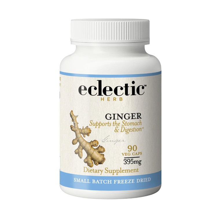 Eclectic Herb - Ginger Capsules | Antioxidants for Heart Support & Digestive Health | Herbal Supplement | US-Grown, Organic, Vegan, Non-GMO, Gluten F