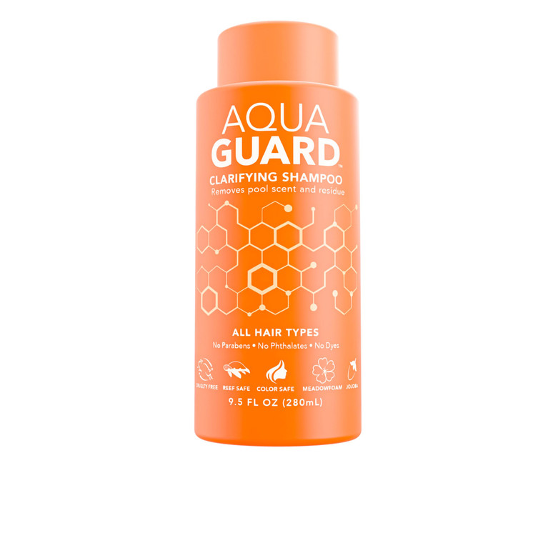 AQUA GUARD Clarifying Shampoo | Remove Chlorine & Pool Hair Smell | Paraben Free, Vegan, Color Safe, Leaping Bunny Certified (2-Pack)