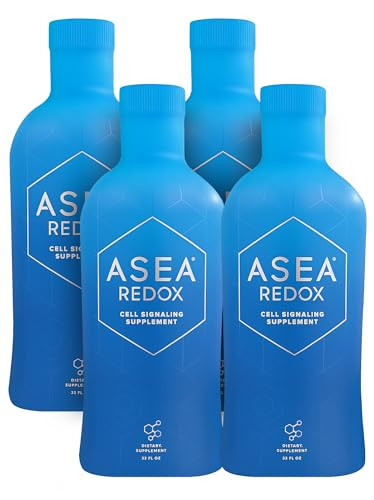 ASEA - Asea Redox - Redox Molecules for Cellular Health & Communication - Supports Immune, Brain, Heart & Hormonal Function - 4Pack