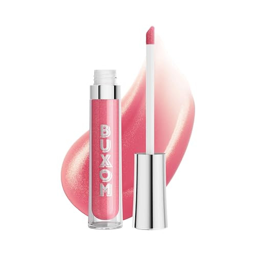 Buxom Full-On Plumping Lip Polish, Tinted Lip Plumper Gloss with Peptides & Vitamin E, High-Shine Lip Gloss that Nourishes, Vegan, AO Clair (Pinky Ma