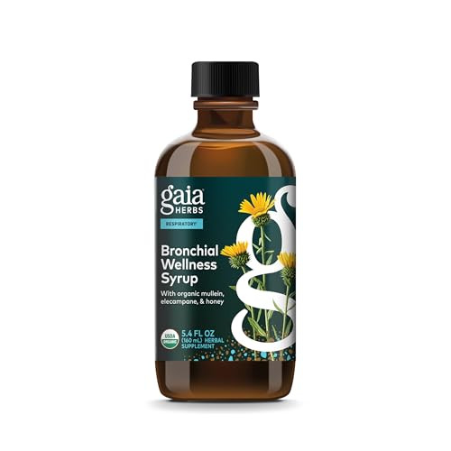 Gaia Herbs Bronchial Wellness Syrup - Respiratory Support Supplement to Help Maintain Lung Health & Help Provide Comfort for Occasional Dry Cough* -