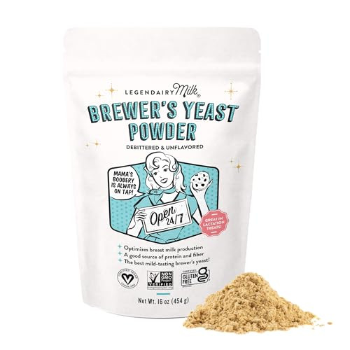 Legendairy Milk Brewer's Yeast Powder for Lactation Cookies (16oz) - Increase Breast Milk Supply - Debittered, Unflavored, Non-GMO & Gluten Free Lact